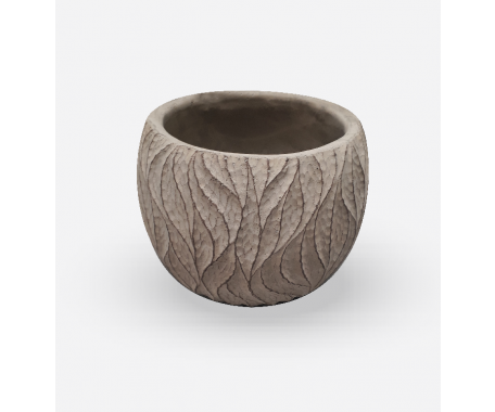 Ceramic Clay Round Brown 10x13